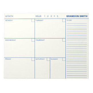 Minimale agenda voor speciale weekbladen notitieblok