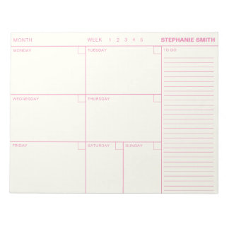 Minimale agenda voor speciale weekbladen notitieblok