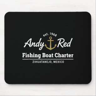 Minimale Andy Red Visboot Charter Muismat