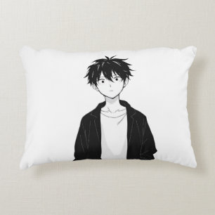 Minimale Anime Jongen Accent Kussen