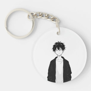 Minimale Anime Jongen Acrylsleutelhanger Sleutelhanger