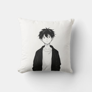Minimale Anime Jongen Worpkussen Kussen