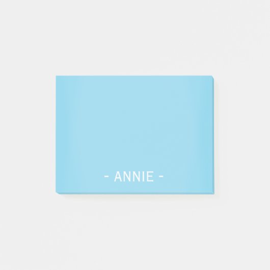 Minimale Aqua Blue  4 x 3 inch Post-it® Notes (Voorkant)