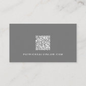 Minimale Attorney Legal Professional QR-code Visitekaartje (Achterkant)