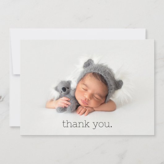 Minimale Baby Dank u de Kaart van de Aankondiging  (Voorkant)