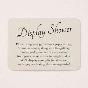 Minimale Baby Display Shower Cream Cadeaukaart Visitekaartje