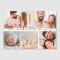 Minimale Baby Fotocollage Eenvoudige geboorte