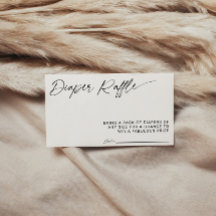 Minimale Baby shower dunne Raffle-kaart