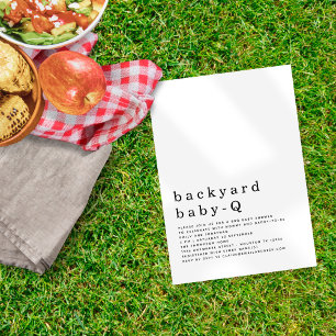 Minimale Baby voor achtertuin - Q BBQ-Shower Kaart