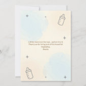 Minimale babyshower uitnodiging (Achterkant)