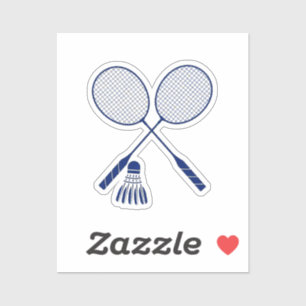 Minimale Badminton Rackets Shuttle Cock Vogeltje B Sticker