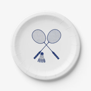 Minimale Badminton Rackets Shuttlecock Birdie Papieren Bordje