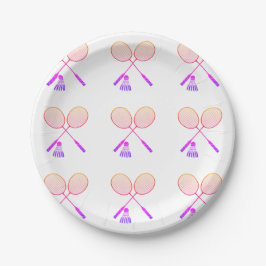 Minimale Badminton Rackets Shuttlecock Birdie Papieren Bordje