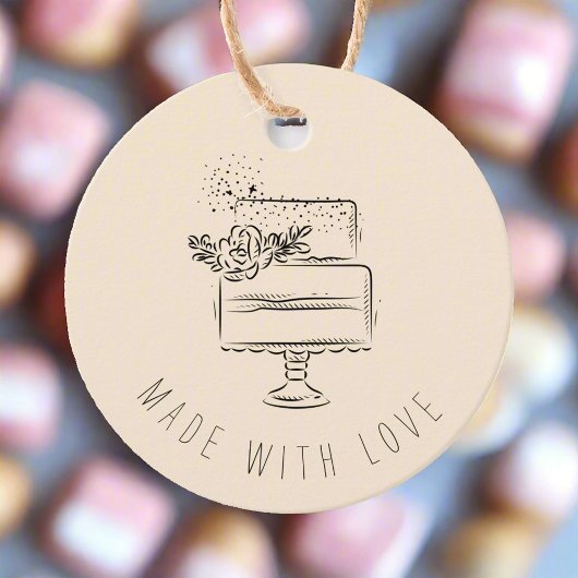 Minimale Baked Goods Cake Blush Roze Etiketten