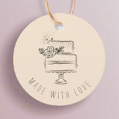 Minimale Baked Goods Cake Blush Roze Etiketten