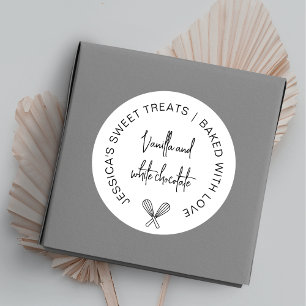Minimale bakkerij rondeetiket Stikker Sticker