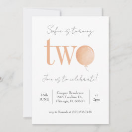 Minimale ballon Tweede uitnodiging