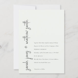 Minimale band tussen zwart en wit script kaart