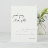 Minimale band tussen zwart en wit script kaart (Staand voorkant)