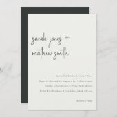 Minimale band tussen zwart en wit script kaart (Voorkant / Achterkant)