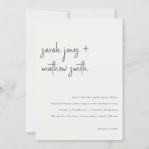 Minimale band tussen zwart en wit script kaart