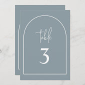 Minimale Baptisme tabelnummer robuuste blauwe Arch Kaart (Voorkant / Achterkant)