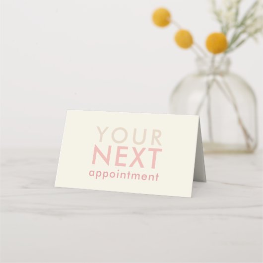 Minimale Basic Appointment-kaart in gebroken wit e Afsprakenkaart (Voorkant)