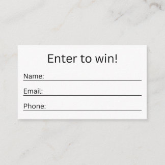 Minimale Basis Loterij Ticket Doe een Poging om te Informatiekaartje