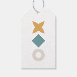 Minimale Bauhaus-cadeautags voor babyshower Cadeaulabel