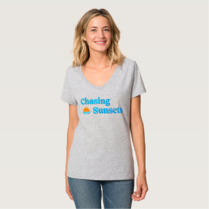 Minimale Beach Sunset Grafische T-shirt