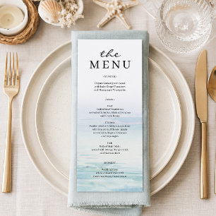 Minimale Beach Waves Trouwmenu Menu