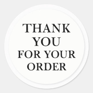 Minimale bedankje voor uw bestelstickers ronde sticker