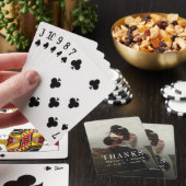 Minimale Bedankt bruiloft foto koppels Sjabloon Pokerkaarten (Insitu)