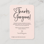 Minimale Bedankt Prachtige Manuscript Klant Dank u Visitekaartje (Voorkant)