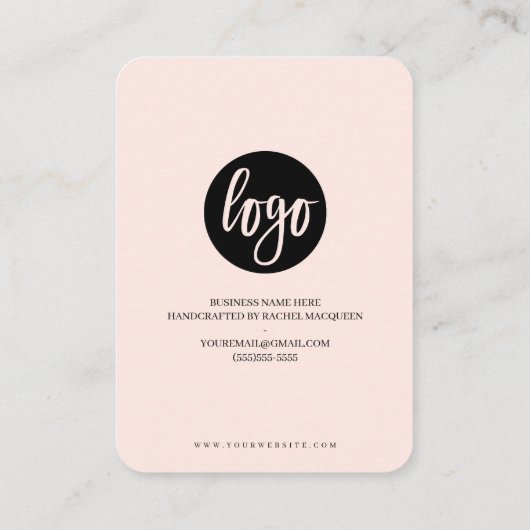 Minimale Bedankt Prachtige Manuscript Klant Dank u Visitekaartje (Achterkant)