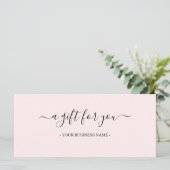 Minimale bedrijfscadeaubon voor scripts (Staand voorkant)