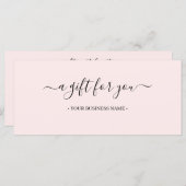 Minimale bedrijfscadeaubon voor scripts (Voorkant / Achterkant)