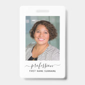 Minimale bedrijfsidentiteitskaart met de Code van Badge (Voorzijde)