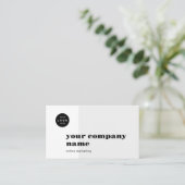 Minimale bedrijfsnaam logo QR-code Visitekaartje (Staand voorkant)