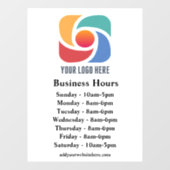 Minimale bedrijfsuren voor aangepaste Logo Raamsticker (Vel)