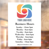 Minimale bedrijfsuren voor aangepaste Logo Raamsticker (Vel 2)