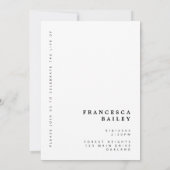 Minimale begrafenis | Eenvoudige viering van het l Kaart (Achterkant)