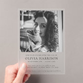 Minimale begrafenis | Moderne viering van het leve Acryl Uitnodigingen (Insitu (Draagbaar))