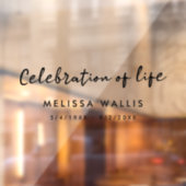 Minimale begrafenis | Moderne viering van het leve Raamsticker (Vel 2)