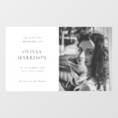 Minimale begrafenis | Moderne viering van het leve Raamsticker (Vel)