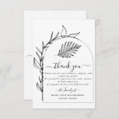 Minimale begrafenisdank bedankkaart (Voorkant / Achterkant)