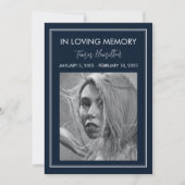 Minimale begrafenisprogramma van de witte marinegr kaart (Voorkant)