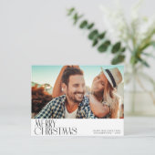 Minimale begroeting kerstvakantie briefkaart (Staand voorkant)