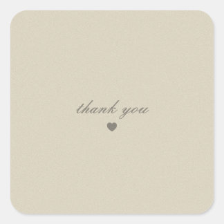 Minimale Beige Bedankt Sticker