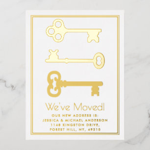 Minimale belangrijke wijziging van adres Nieuw ech Folie Uitnodiging Briefkaart